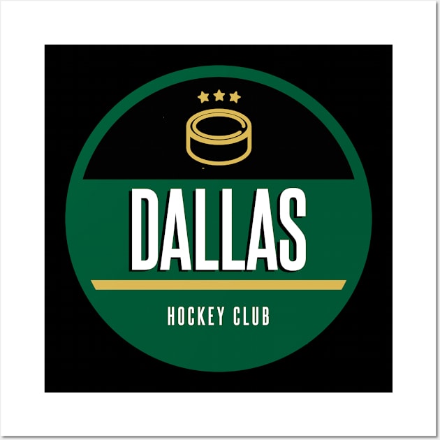 Dallas retro hockey Wall Art by BVHstudio